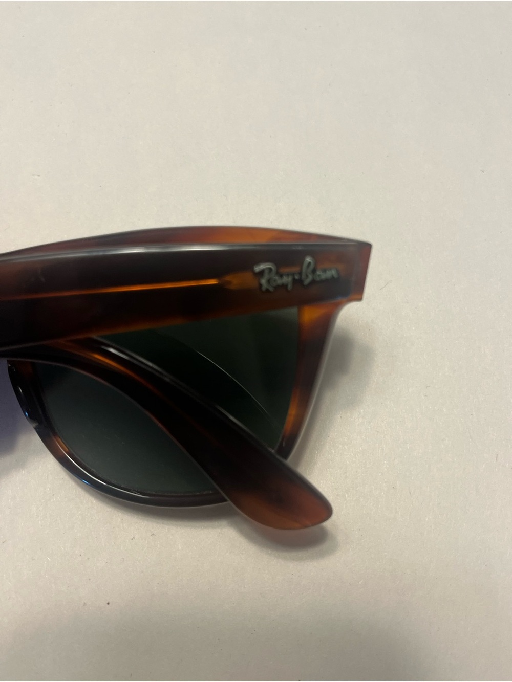 Vintage B&L Ray-Ban Wayfarer II Tortoise Sunglasses Made in USA 1980s - Picture 4 of 5